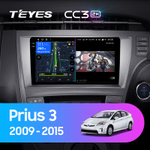 Teyes CC3 2K 9"для Toyota Prius 30 2009-2015 (прав)