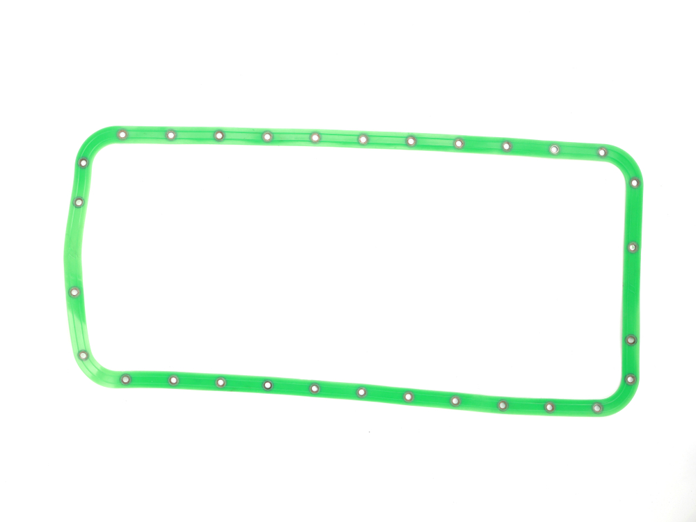 Прокладка поддона маслянного картера ЯМЗ 236 зеленый/синий силикон с шайбами СТАНДАРТ (Балаково)