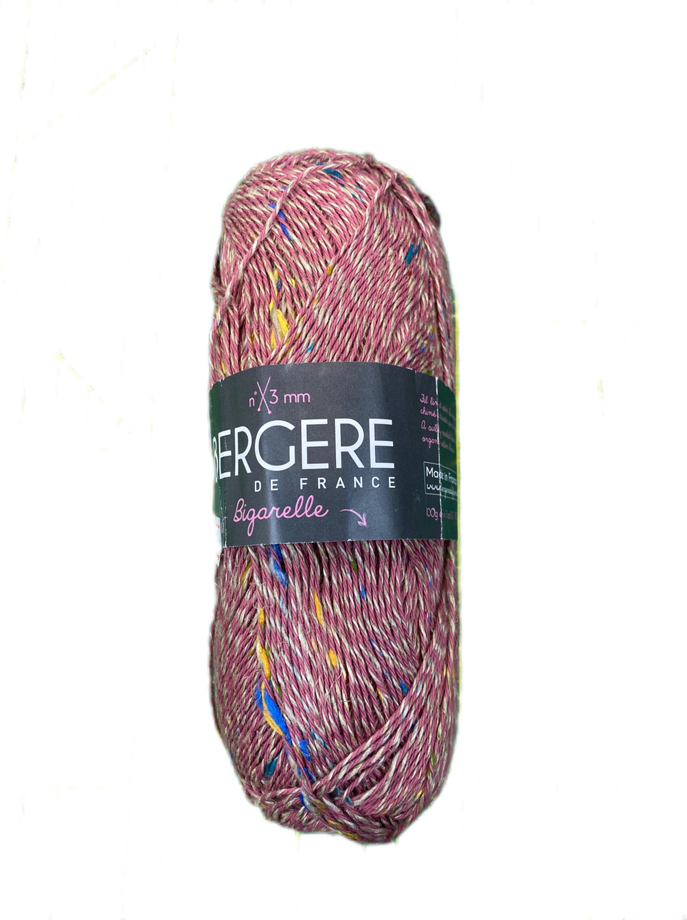 Пряжа от BERGER (Франция) Bigarelle 55% хлопок 36% лен 9% вискоза 1 мот-100г -390м цена за 1 моток цв 29713