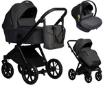 Детская коляска Indigo Solio 3 в 1 с автокреслом Avionaut Cosmo Grey So05 т.серый