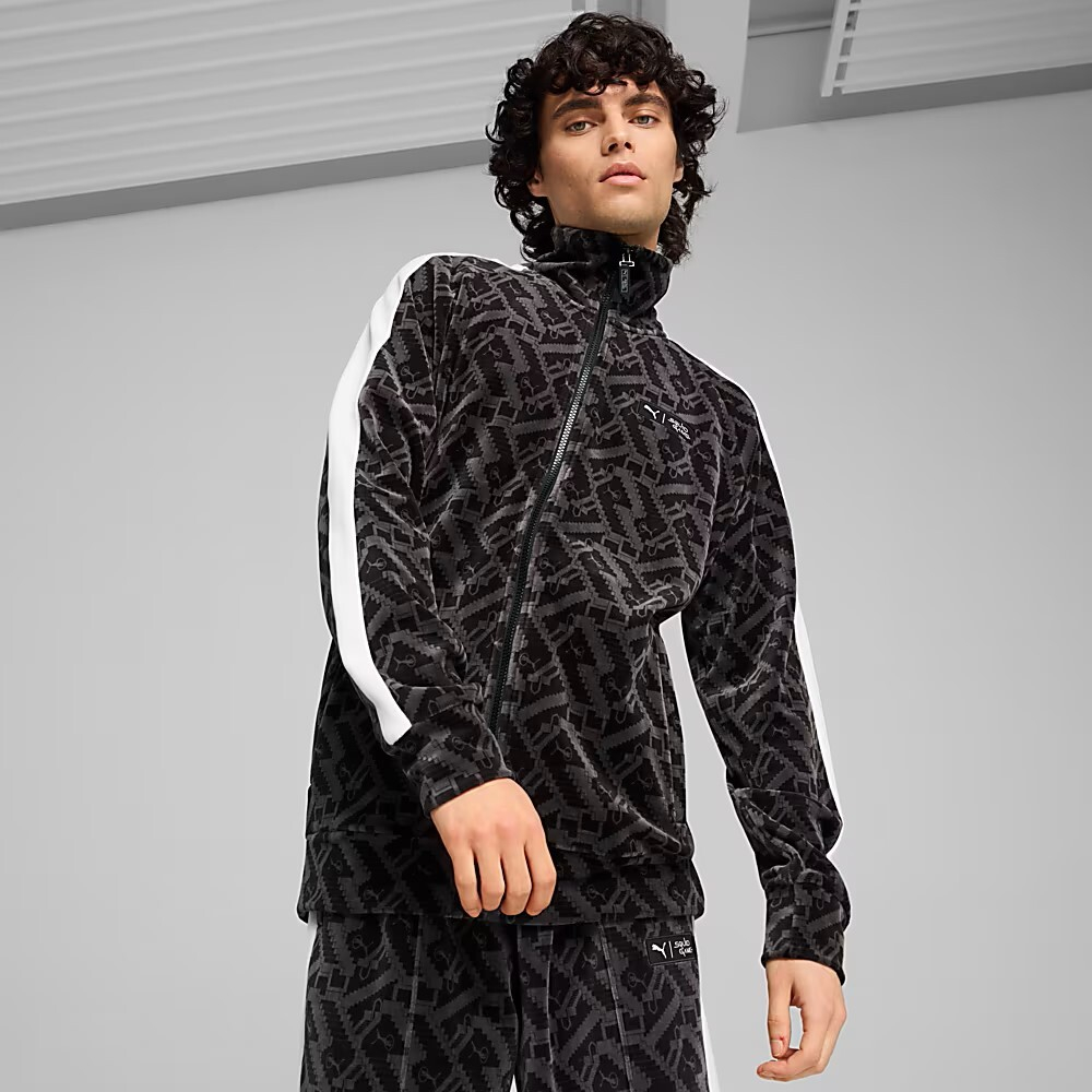 PUMA X SQUID GAME БАРХАТНАЯ ТОЛСТОВКА, ЧЕРНЫЙ