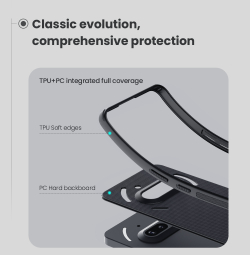 Усиленный защитный чехол от Nillkin для смартфона Nothing Phone 3a, серия Super Frosted Shield Pro