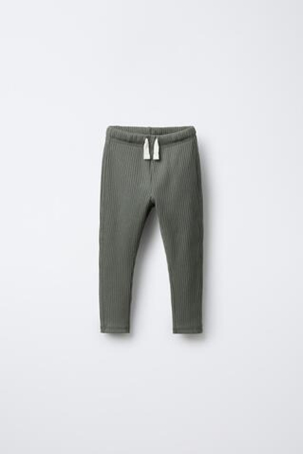 ZARA ЛЕГИНСЫ В РУБЧИК, ЗЕЛЕНЫЙ