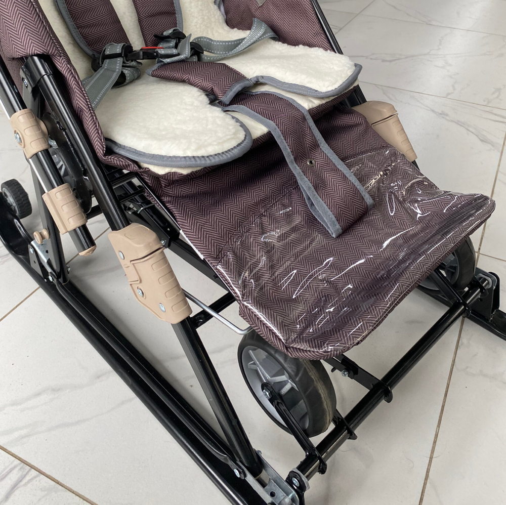 Коляска комбинированная «Ника Детям 7-8K» в ёлочку коричневый (арт. НД7-8K/2)