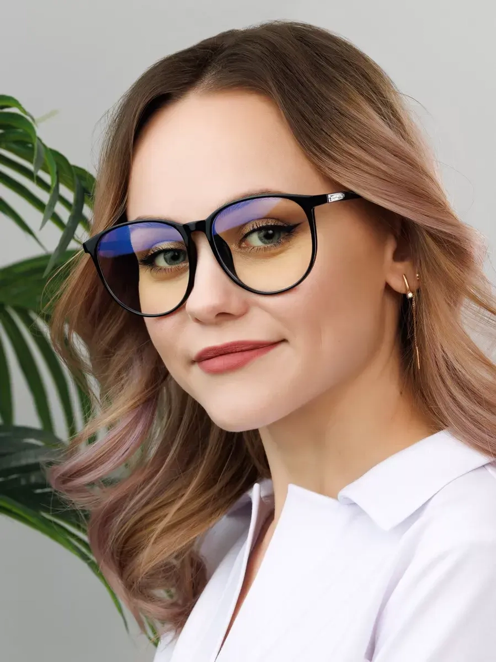 Очки для компьютера имиджевые защитные прозрачные нулевки