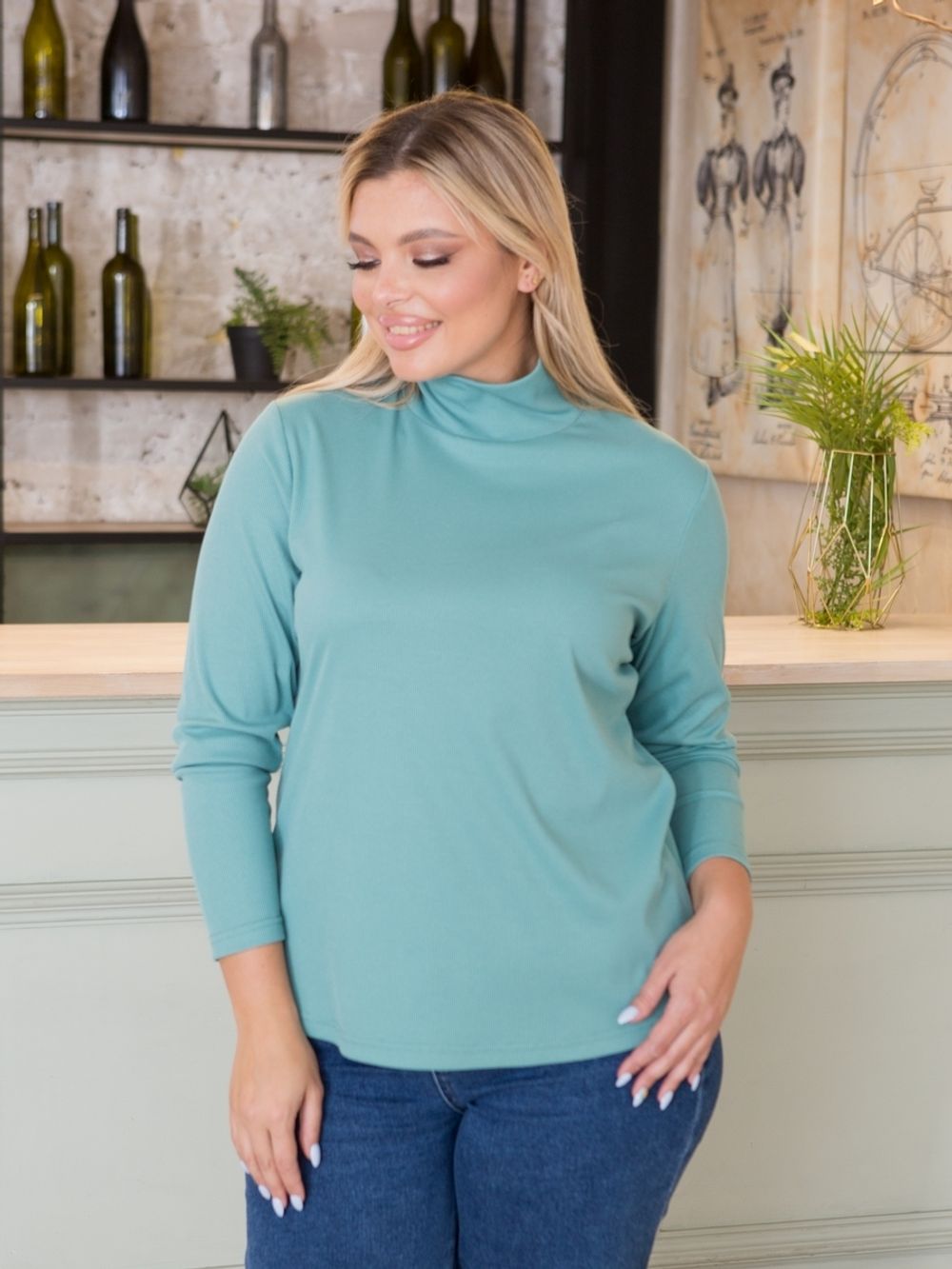 Водолазка 1209 мятный Novita (Акция)