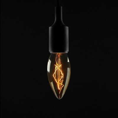 Лампа накаливания винтажная Свеча , C35, 40 Вт, Е14, 230 В, 95x35 мм, теплый белый