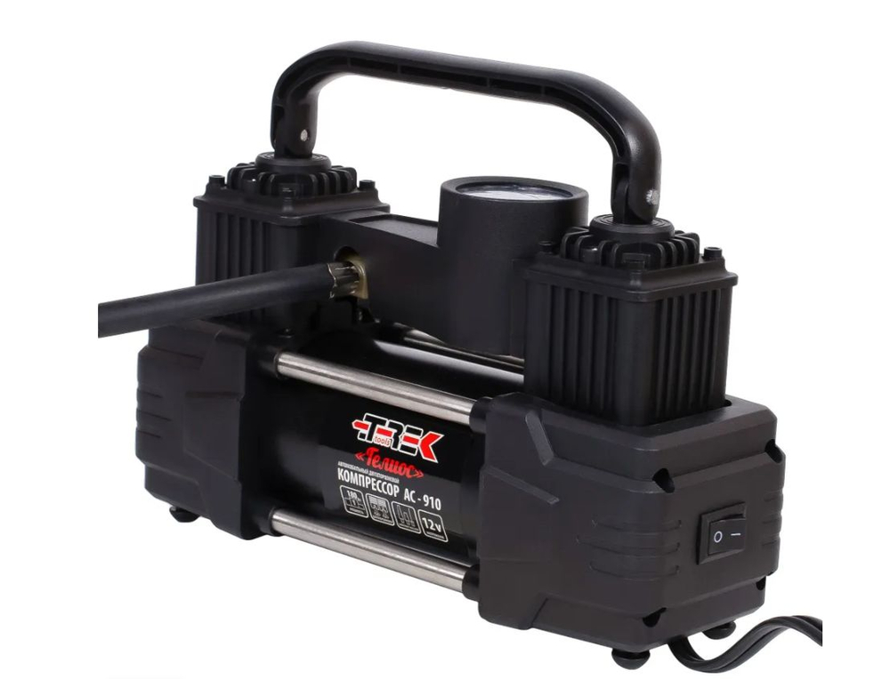 Компрессор АС 910 TREK"Гелиос  2х поршн (75л\мин;06атм;180Ватт)+наб инстр КЕЙС