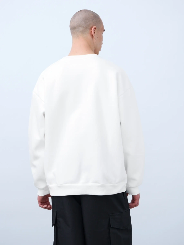 Свитшот оверсайз с начесом (молочный)