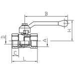 Кран шаровой 2'' вн/вн рукоятка Практик 120  ГАЛЛОП
