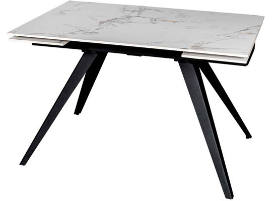 Стол "АСТИ" 120-180, керамика Ice Jade глянцевый , черный муар