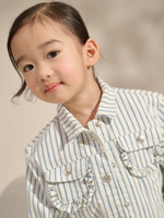 Куртка джинсовая для девочки Next AU0-068, Голубой, Белый