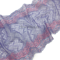 Кружево эластичное фиолетово-розовое 17 см