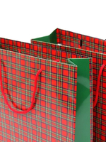 Набор пакет подарочный "Шотландка" 25*35*9 см 2шт