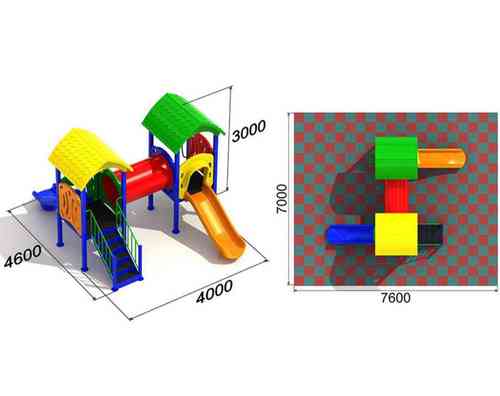 Детская игровая зона «Радужная Тропа» 4.6x4x3 м