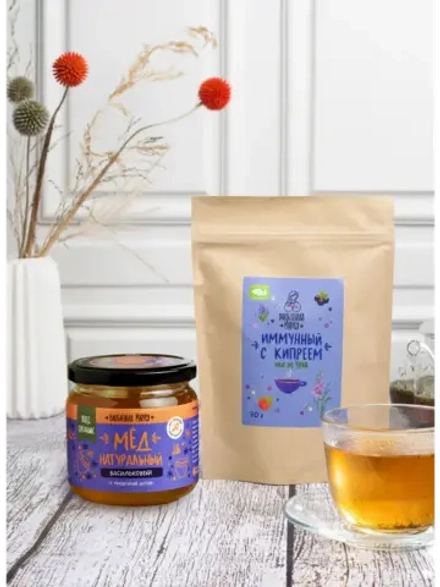 Набор иммунного чая с кипреем и мёдом №5