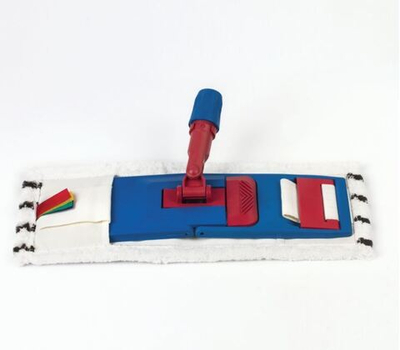 Насадка МОП плоская для швабры/держателя 50 см, уши/карманы (ТИП У/К), микрофибра/скраб, LAIMA EXPERT, 605314