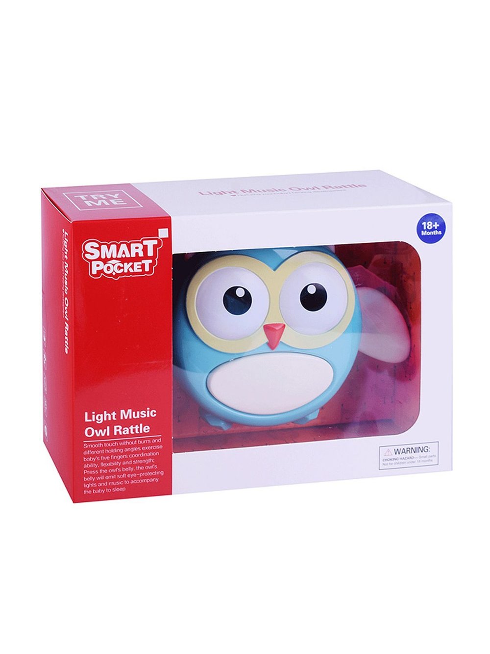 Погремушка Сова музыкальная, цвет голубой (S-Y025)