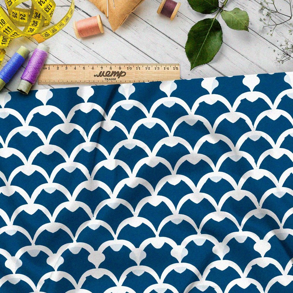 Ткань премиум флис мелодичные звуки моря