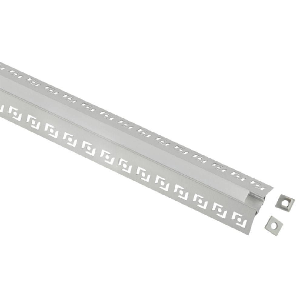 Комплект с анодированным профилем под штукатурку ЭРА 5022 для внешнего угла 50х22мм 2,5м | Профили для светодиодных лент