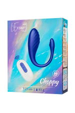 Вибратор для пар L`Eroina App Choppy с пультом синий 21 см