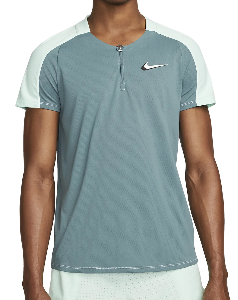 Мужское теннисное поло Nike Court Dri-Fit Slam Tennis Polo M - mineral slate/mintfoam/mint foam/white