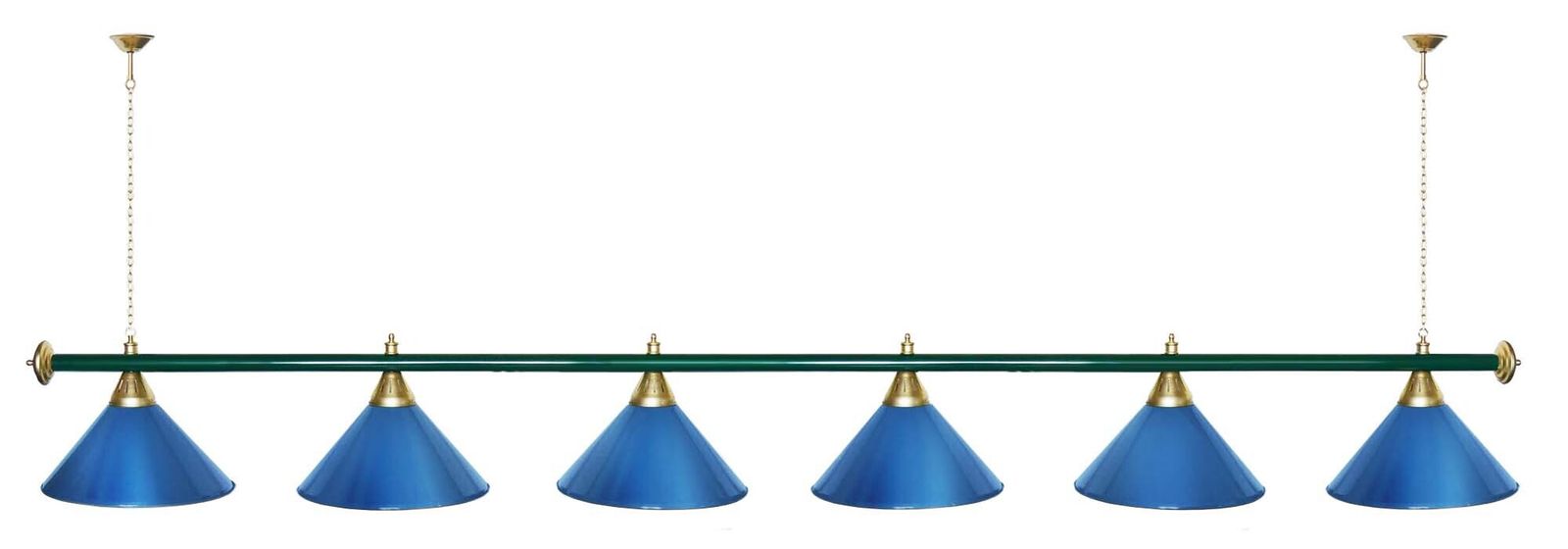 Лампа STARTBILLIARDS 6 пл. (плафоны золотые,штанга золотая,фурнитура золото) фото №36