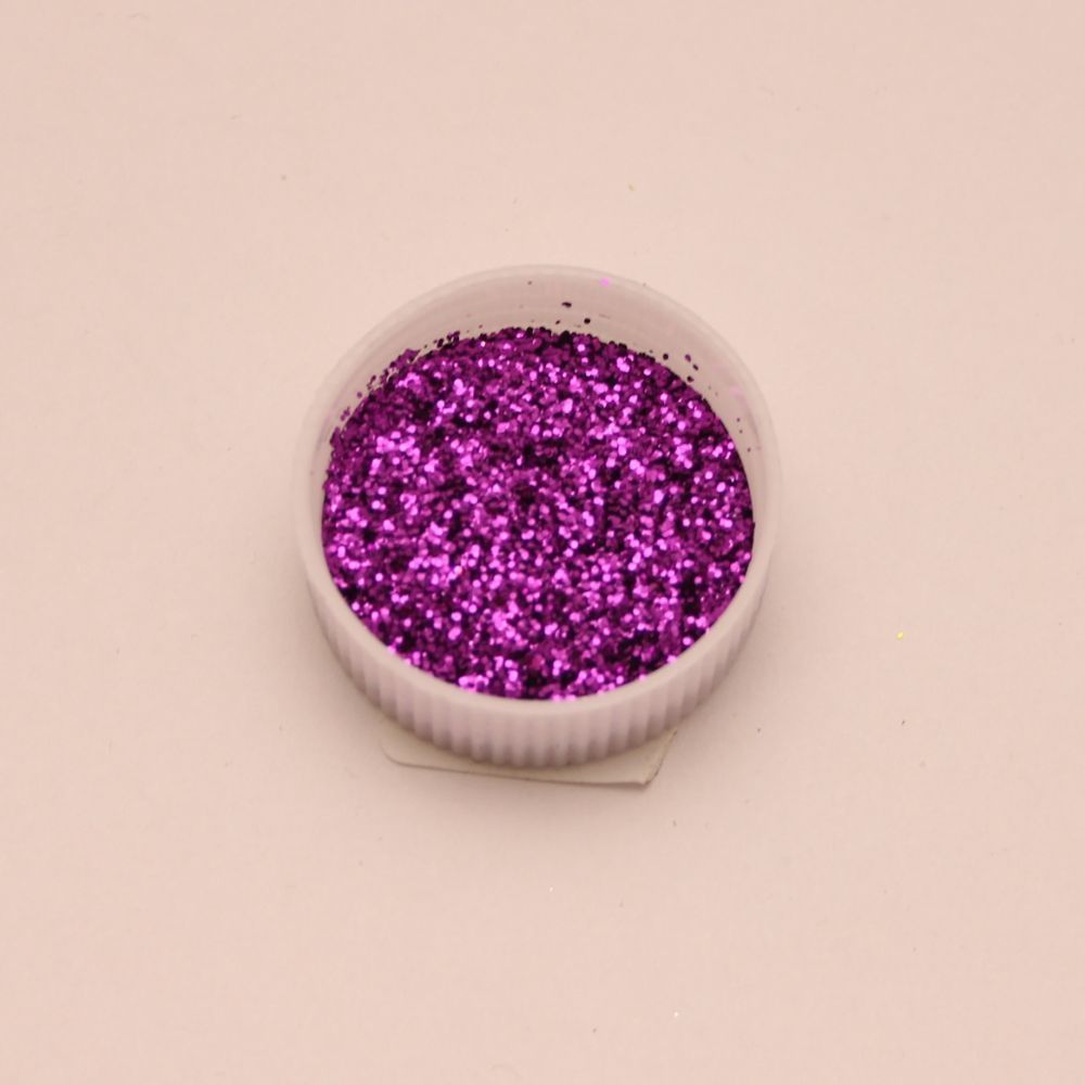 Глиттер(блестки) 0,4мм(1/64&quot;), баночка 20мл, цвет: фиолетовый (1уп = 10баночек)