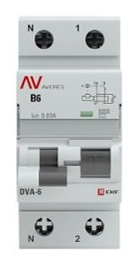 Автомат дифференциальный EKF rcbo6-1pn-6B-30-ac-av