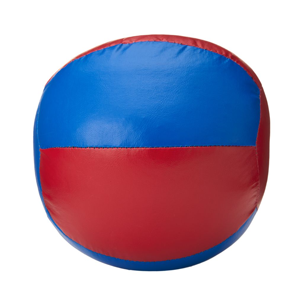 Медбол 3C146-K64, 4кг, иск.кожа, наполнитель резиновая крошка, диам. 21 см, маш сшивка, сине-красный