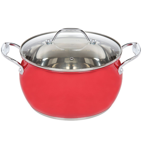Кастрюля нерж, 4.7 л, с крыш, Daniks, Валетта, QS-2-22/GS-01616-22CA, индукц