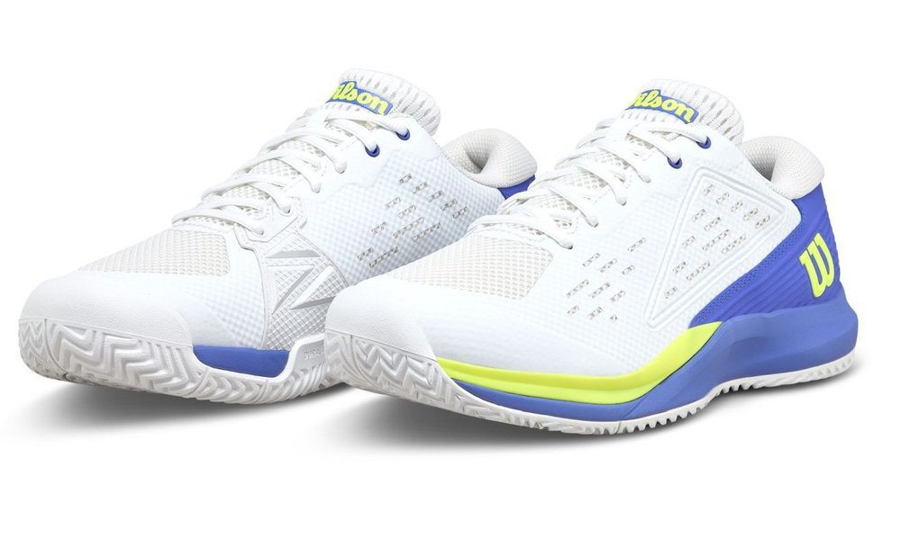 Мужские теннисные кроссовки Wilson Rush Pro Ace - white/blue/yellow