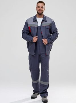 Костюм "Флофт-2" СОП У. полукомбинезон (т.серый/св.серый)