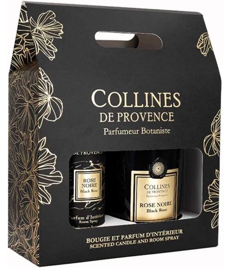 Black Rose, подарочный набор спрей и свеча Fleurs & Ecorces collection, Collines de Рrovencе