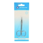 Ножницы маникюрные на блистере «Ultramarine», овальные кольца, тонкие, цвет серебро 8,5см