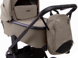 Детская коляска Peppy Monaco 3 в 1 с автокреслом Verona Beige Sandstone (песочный), рама черная