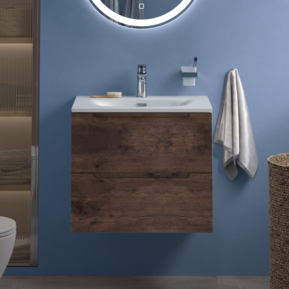 Тумба подвесная с раковиной BelBagno ETNA39-600/390-2C-SO-RW-P+BB-8099-3-60