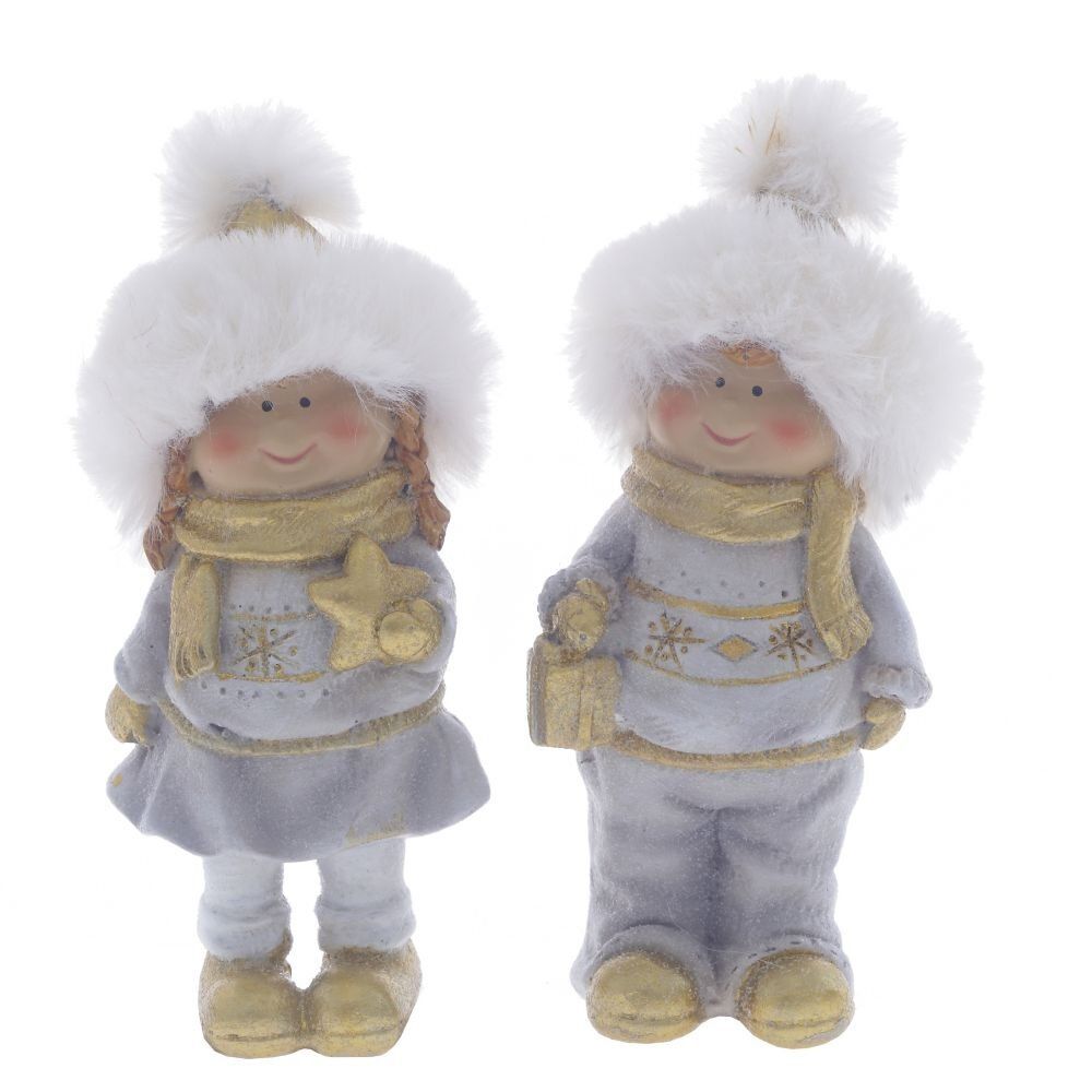 GAEM Фигурка декоративная "Мальчик/Девочка", L6 W5 H13 см, 2в.