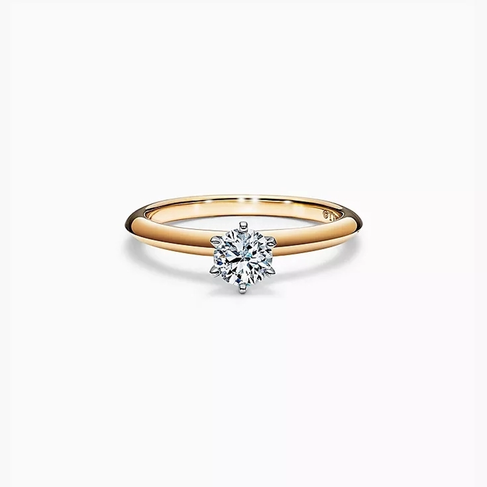 Кольцо из жёлтого золота с бриллиантом 0.22 карат💠Tiffany ✨exclusive✨ Единственное в наличии. 16,5 размер