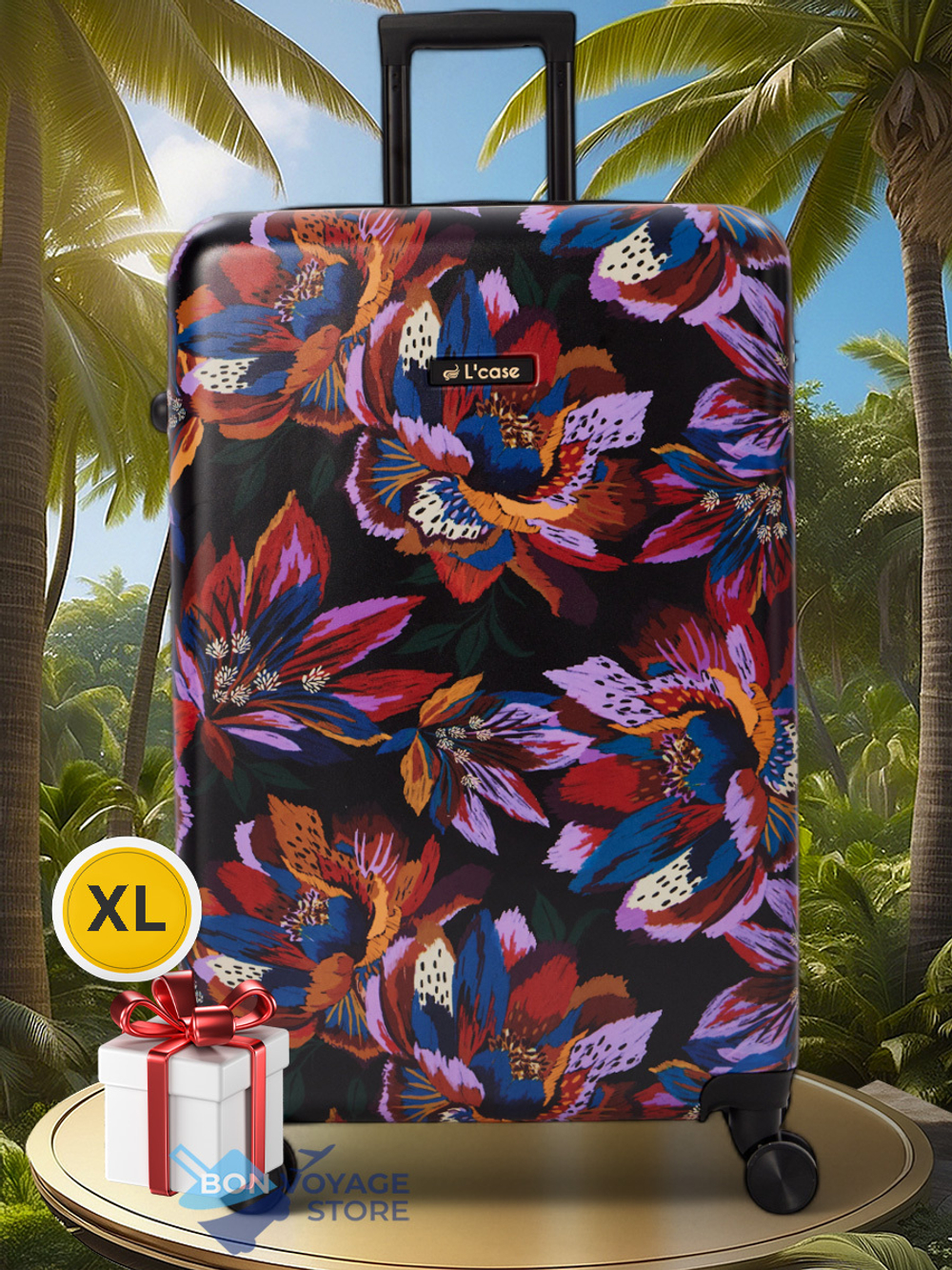 Большой чемодан L'Case Rio, Цветы