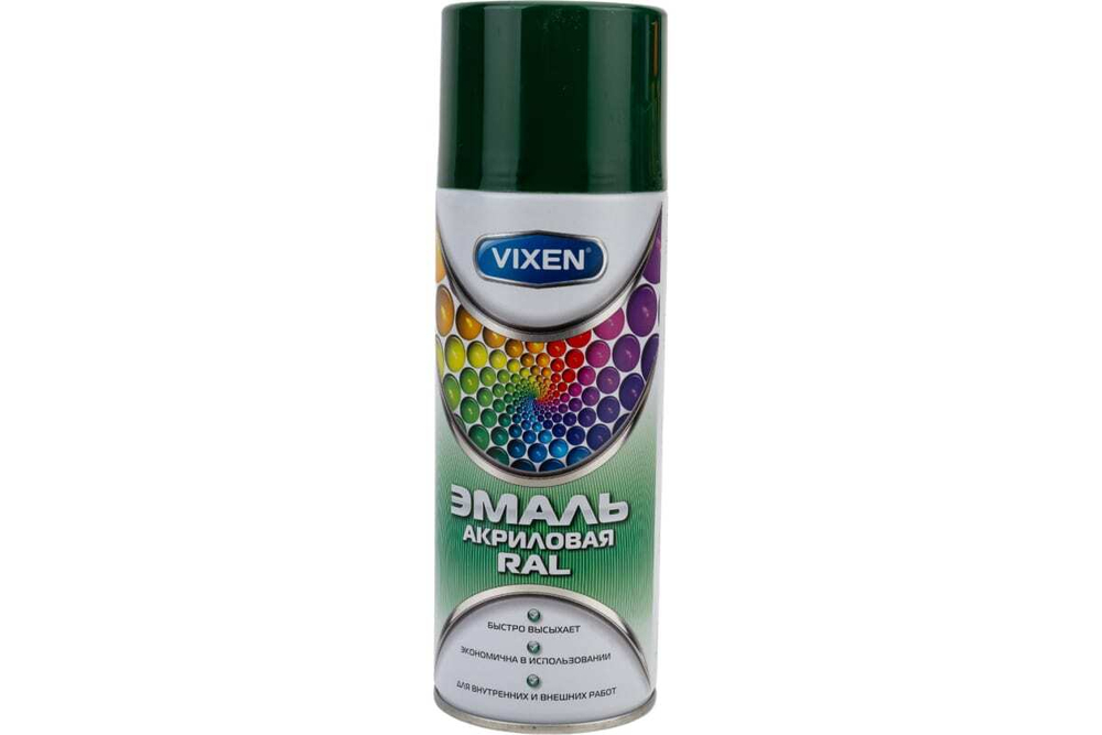 Эмаль акриловая Vixen RAL6005 зеленый мох (520мл) аэрозоль