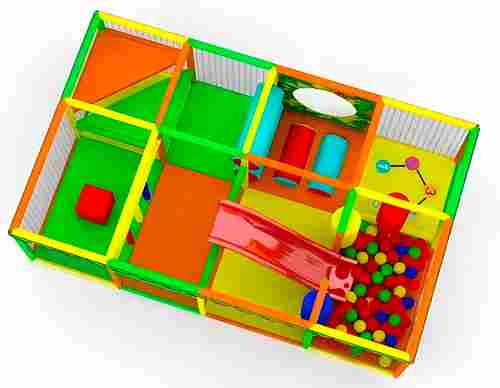 Детский игровой лабиринт с крышей «Волшебная поляна» 5,66×2,46×3,3 м