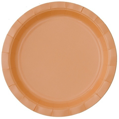 Тарелки однотонные, Персиковый, 17 см, 6 шт.