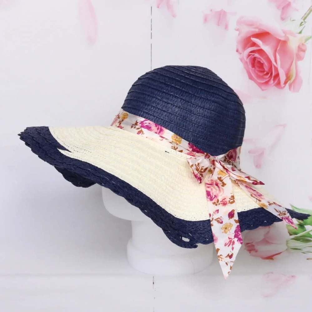 Шляпа женская с широкими полями «TiraMiSu- Аврора», микс 3 цвета , р58, ширина полей 12 см