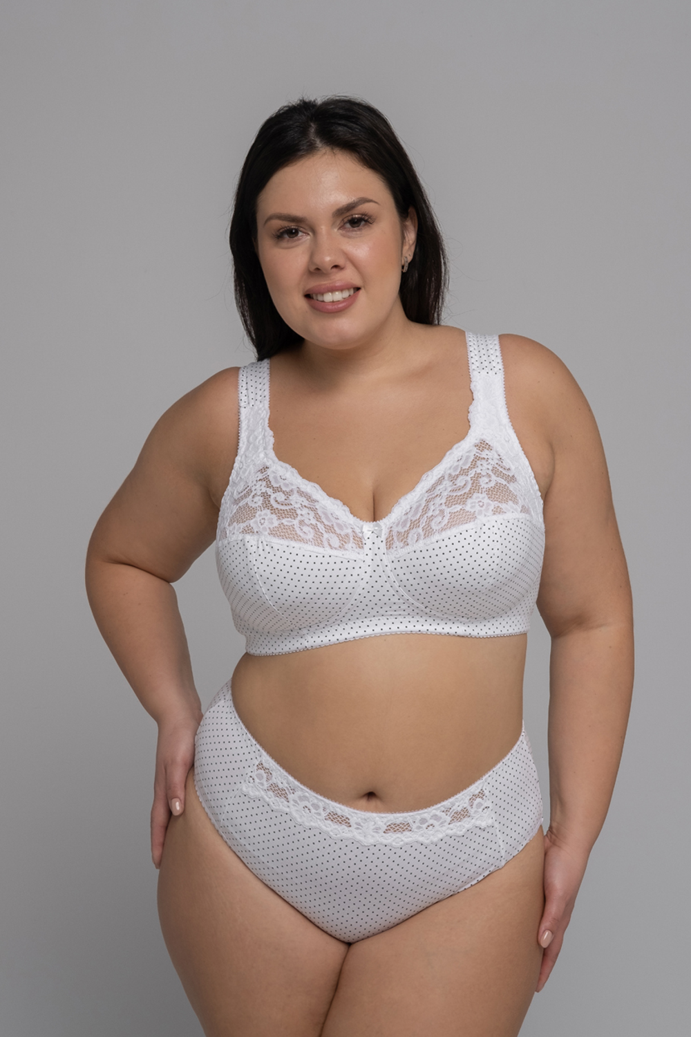 1101/C  бюстгальтер "Белый в крапинку"