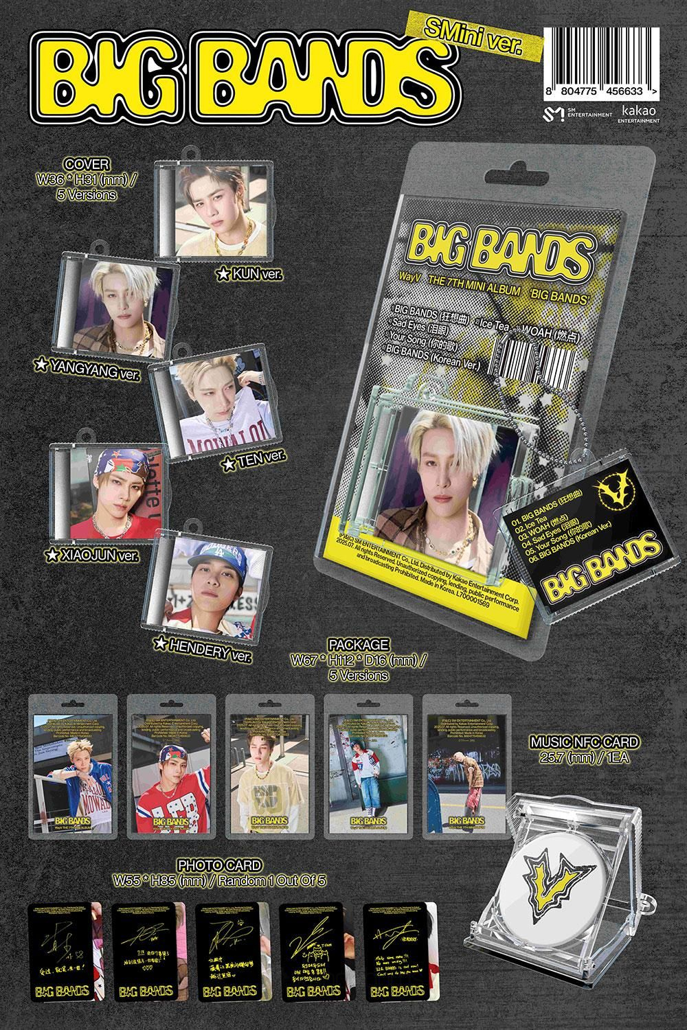 Альбом WayV - BIG BANDS 7th Mini Album SMini RANDOM Version