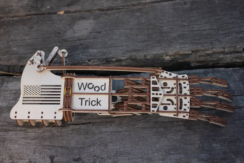 Механический 3D-пазл из дерева Wood Trick Экзоскелет Рука