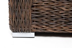 "Лунго" трансформирующийся диван из искусственного ротанга (гиацинт), цвет коричневый