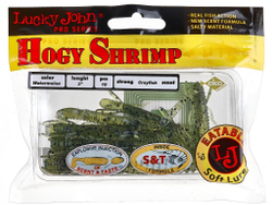 Мягкая приманка Lucky John Series HOGY SHRIMP 3.0in (76 мм), цвет PA01, 10 шт.