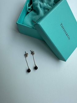 Серьги Tiffany&Co Silver Ziegfeld Drop Earrings Pierced Ear